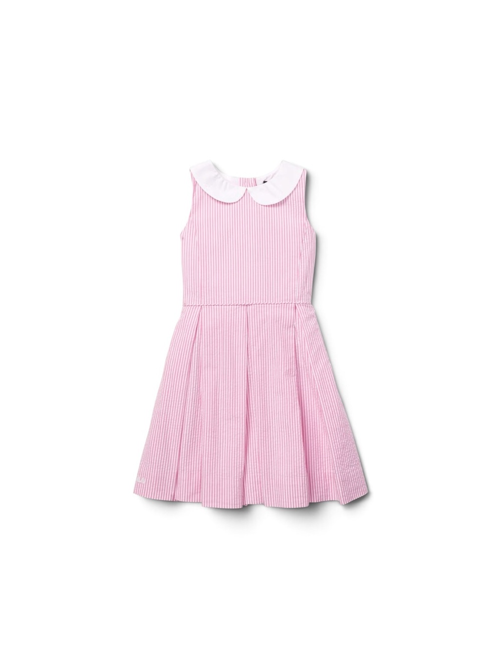 NWT Ralph Lauren Seersucker Pin Stripped Pink Fit Flare Dress Sz 14